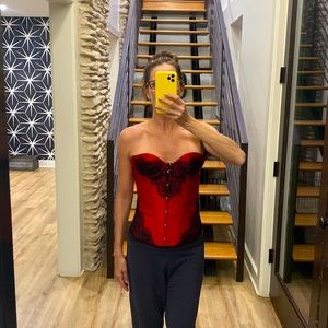 Red and Black Corset Sz S